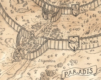 Attack on Titan Map of Paradis - Digital Download