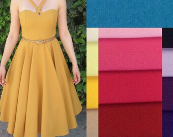 1950s dress / 50s dress/ pinup dress / bridesmaid dress / full skirt / midi dress / retro dress / circle skirt