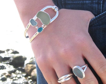 Sea Glass Ring | Sterling Silver & Authentic Sea Glass Ring | Beach Glass Ring | Eco Friendly | Hand made | Sea Glass Jewelry