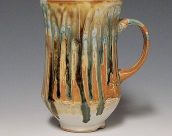Handmade wheel thrown ceramic mug #1141