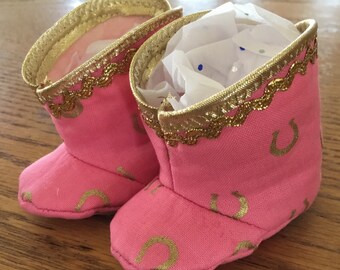 newborn pink cowboy boots
