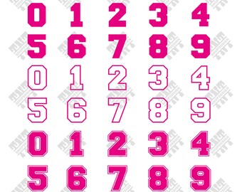 Sport numbers svg - Sport numbers vector - Sport numbers digital clipart for Print, Design or more, files download svg, png, dxf