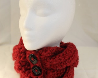 Four Braid Cowl - Red