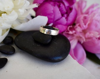 Sterling Silver Large Hammered Statement Ring