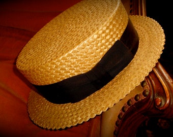 EXCeLLeNT 1920s STETSON Boaters Hat! 7 1/4 Philadelphia Roarin' 20s!
