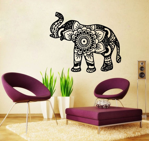 Elephant Wall Decal Namaste Lotus Flower Wall Decals Vinyl Elephant Wall Decal Namaste Lotus Flower Wall Decals Vinyl