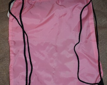 Pink Drawstring Backpack