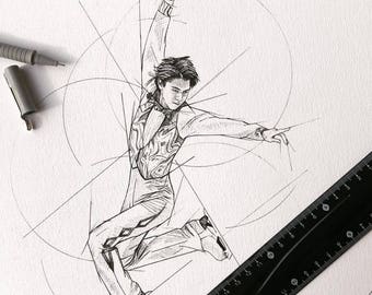 Yuzuru Hanyu - A3 Signed Print (LIMITED)