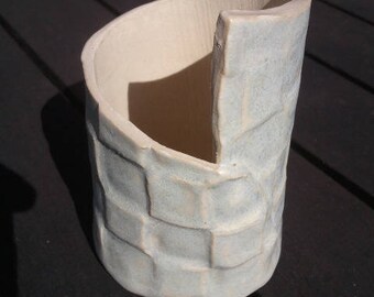 Mosaic pattern ceramic pencil holder