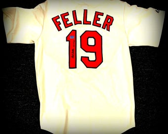 Bob Feller HOF Autographed Cleveland Indians Jersey W/COA