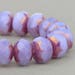 Czech glass rondelle (9x6mm) Alexandrite Purple Silk with Bronze , (8 beads), UK beads