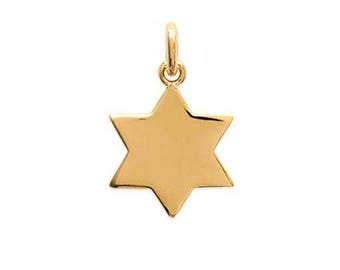 Plated 6-pointed star pendant gold
