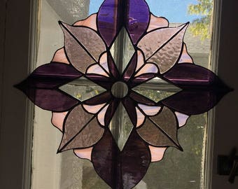 Custom made Purple Stained Glass Star