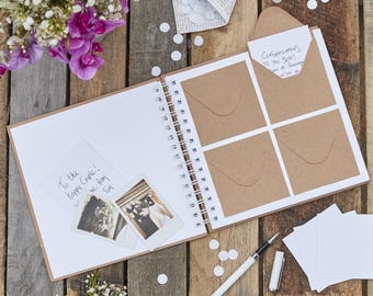 Kraft & White Best Day Ever Guest Book, Kraft Wedding Guest Book, Kraft Guest Book, Party Guest Book, Kraft Wedding Guest Sign Book