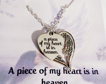 Memorial Jewelry Heart Necklace Gift for her Sympathy Gift Memorial Gift Remembrance Gift Bereavement Gift