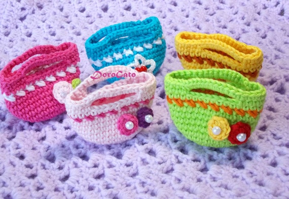Crochet Mini Tote Bag Pattern Easy Pattern Tutorial Pattern