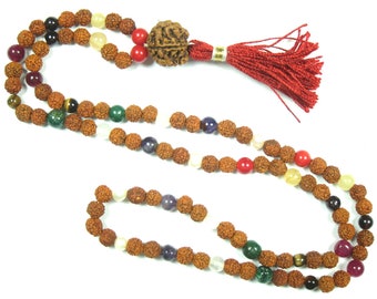 Healing Nine Planets Prayer Chakra Mala Beads Yoga Necklace- Empowers Good Effects of All Planets