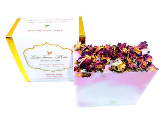 Perfect Rose Soap/Handmade Soap/Rose Soap/Rose Petal Soap/Vegan Soap/Natural Soap/Floral Soap/Birthday Gift/Mother's Day Gift