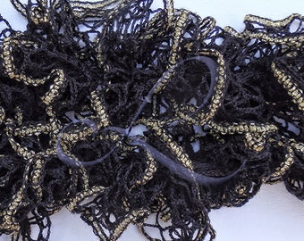 Ruffle Scarf in Gilded - a great neck warmer and luxe fashion statement