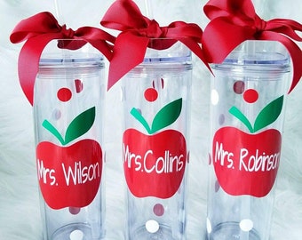 Personalized Teacher Appreciation Tumbler, Teacher Gift, Tumbler Teacher, Personalized Teacher Gift, Skinny Teacher Tumbler,Principal Gift