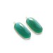 Green Jade Oval Pendant - Gold plated Bezel - 1 pc