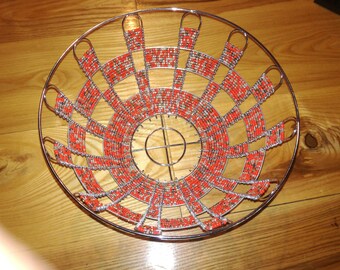 Bead and wire Fruit Bowl