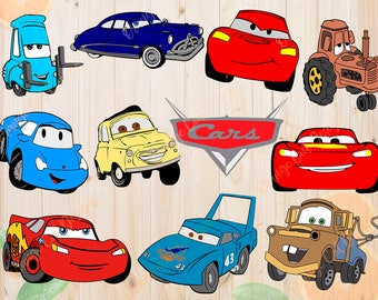 Disney Cars Svg, Layered Cars movie Svg, Dxf, Eps & Png Cutfiles, Cars files for Cricut, Silhouette cameo, Layered Disney cars Clipart, Cut