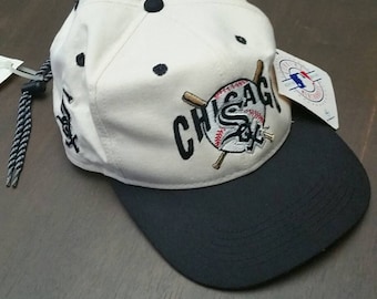 Vintage Deadstock Chicago White Sox Hat with Pull Strings - Mint Condition