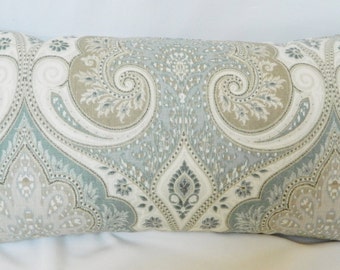 Kravet Latika-Seafoam - Decorative Throw Pillow Euro Sham Lumbar pillow Cover / Linen / Both Sides / All Size Available