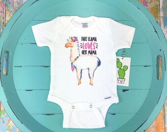Llama Onesie, Mom Onesie, Funny Baby Onesie, Llama Gift, Llama Shirt, New Mom Gift, Toddler Girl Shirt, Llama Baby Shower, Mom Onesie