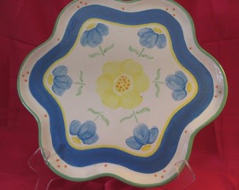 Handpainted Petal Shaped Flower Serving Platter