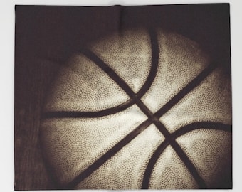 Basketball Fleece Blanket-Sofa Blanket-Black & White Blanket-Large Throw-Soft Blanket-Bed Blanket-Coral Fleece-Boys/Girls Bedroom Decor