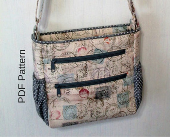 crossbody handbag sewing pattern Johanna Crossbody Bag. PDF Sewing Pattern. Crossbody Bag.