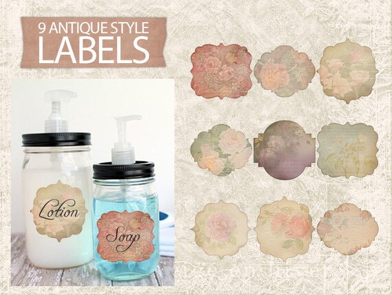 digital vintage labels antique printable labels digital