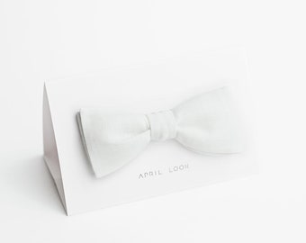 White bow tie - MADE TO ORDER