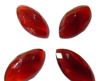 40% Sale -- Carnelian , 15 x 30 mm Size, Cut Stone, Marquise Shape, 2 pcs.
