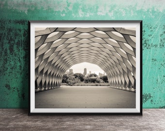Chicago art photography print "Tunnel" - skyline view