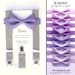 Lavender Bow Tie and Grey Suspenders, Adult Suspenders, Toddler Suspenders, Baby Suspenders, Ring Bearer Gift, Mens Lilac Tie, Light Purple