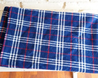 Blue White and Red Plaid Flannel Baby Blanket - Americana Baby Blanket - Receiving Blanket - Nursing Blanket - Baby Shower Gift under 25
