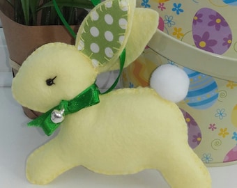 Easter Bunny - Felt Bunny Gift - Yellow Easter Bunny - Easter Gift