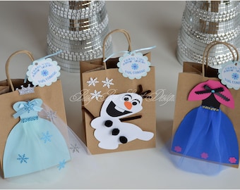 Frozen Party Favor Bags / Queen Elsa / Princess Anna / Olaf / Frozen Party Theme