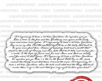 A Lot Like Christmas - Paperbabe Stamps - Red Rubber Mounted Stamps - Christmas Carol for paper crafting and scrapbooking.