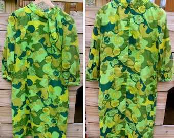 Vintage Pucci-Style 1950s-1960s Tunic Wiggle Knee-Length Dress by Jean Lang Originals