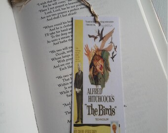 The Birds movie handmade bookmark