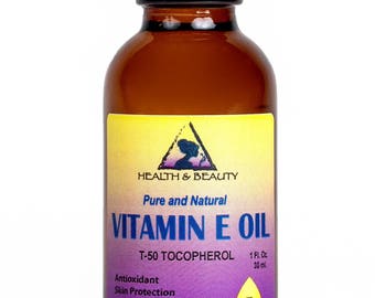 1 oz TOCOPHEROL T-50 VITAMIN E OIL Anti Aging Natural Premium Pure in Glass Bottle