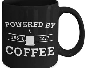 Powered By Coffee Caffeine Energy Coffee Mug
