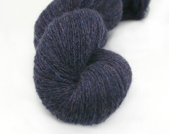 Blue Yarn, Blue Cashmere Yarn, Recycled Heathered Indigo Blue Cashmere Yarn, Blue Lace Weigh Yarn, Cashmere Yarn, Blue Cashmere Lace Wt Yarn