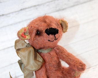 Miniature 4.5 inch Artist Mohair Teddy Bear (HAFAIR)