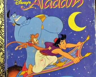 Vintage Children's Book "Disney's Aladdin" Reading for Children 5 for 10 Bucks