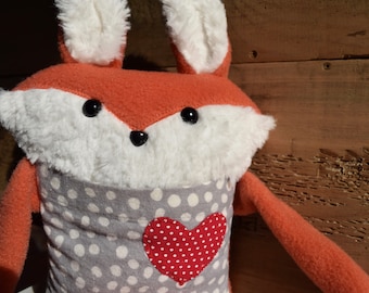 Plush pouch from recycled clothing